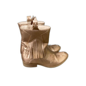 Dream Pairs  Girls Western Cowgirl Boy Boots size 2 metallic stars Fringe Ankle